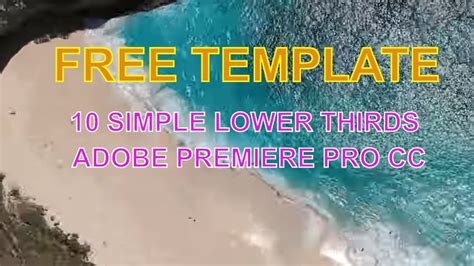 Must get pan motion transition pack for free (adobe premiere pro cc 2018 2019). FREE TEMPLATE 10 SIMPLE LOWER THIRDS ADOBE PREMIERE PRO CC ...