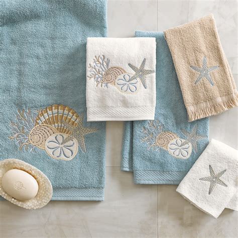 Seashore Embroidered Towels Gumps