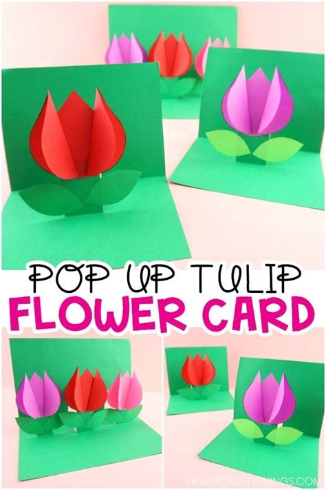 Wie Erstelle Ich Eine Pop Up Blumenkarte Easy Spring Tulip Craft Für