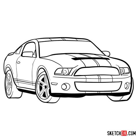 Shelby Gt500 Outline Drawing
