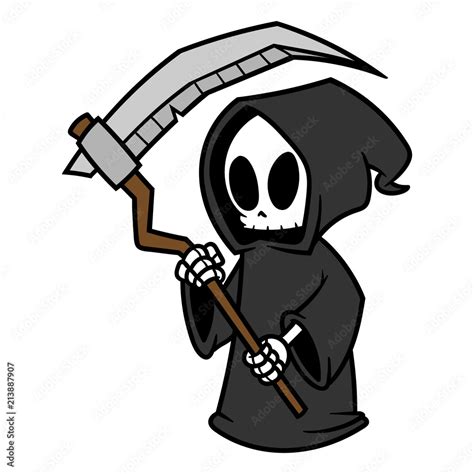 Cartoon Grim Reaper Stock Vector Adobe Stock