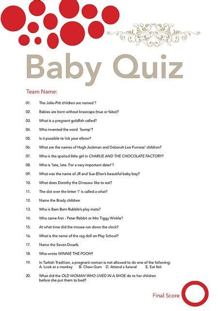 Funny Baby Trivia Questions For A Baby Shower