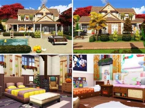 The Sims Resource Cozy Autumn Residence By Mychqqq • Sims 4 Downloads