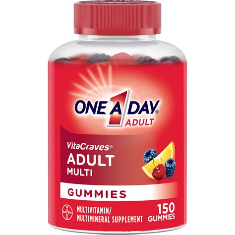 One A Day Vitacraves Adult Multivitamin Supplement Gummies 150 Count