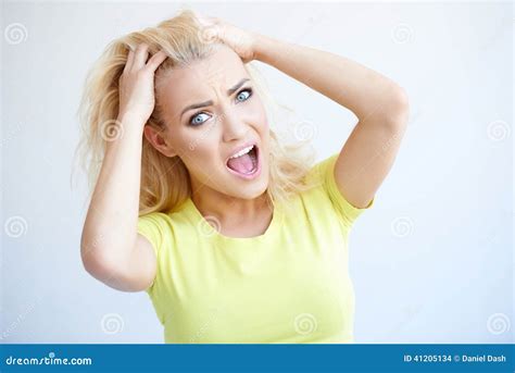 Furious Woman Throwing A Temper Tantrum Stock Photo Image 41205134