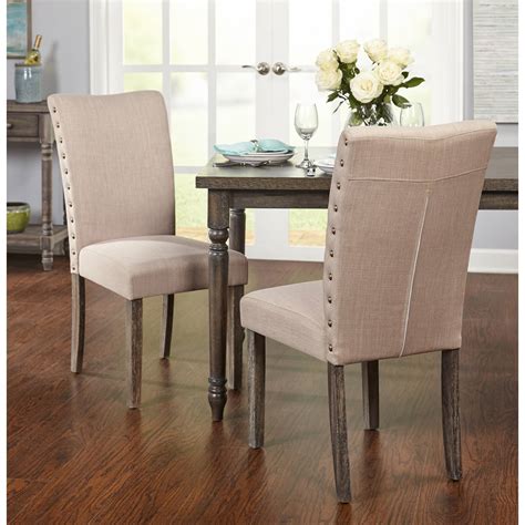 With the natural wood elements and metal features, it's the perfect mix of materials and details. Burswood Parson Chair, Set of 2, Weathered Gray - Walmart ...