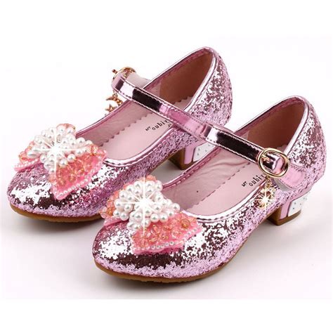 2017 Glitter Kids Sandals High Heeled Dance Shoes Bling Bling Toddlers