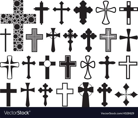 Set Different Crosses Royalty Free Vector Image