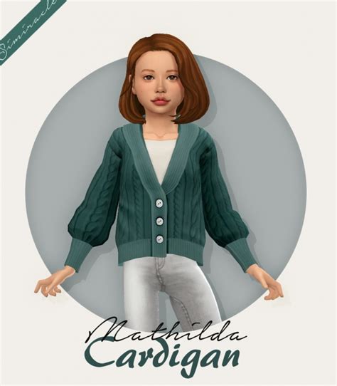 Mathilda Cardigan Kids Version At Simiracle Sims 4 Updates