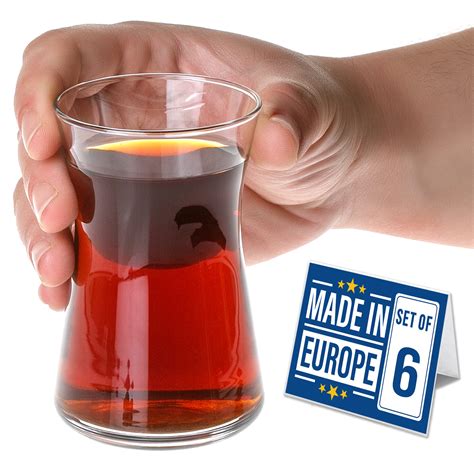 Buy CRYSTALIA Turkish Tea Glasses Set 100 Lead Free Traditional Tea