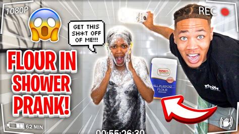 Flour Shower Prank On Girlfriend Youtube