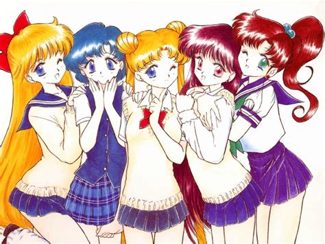 Tsukino Usagi Mizuno Ami Aino Minako Hino Rei And Kino Makoto Bishoujo Senshi Sailor Moon