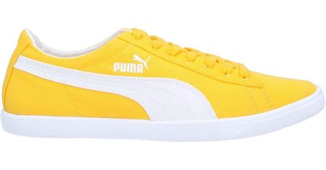 Puma Canvas Low Tops And Sneakers In Yellow For Men Lyst
