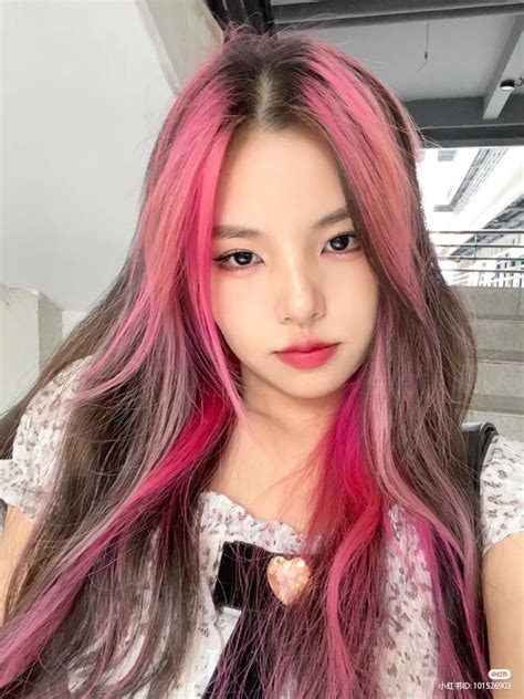 Korean Hair Dye Asian Hair Dye Korean Hair Color Kpop Hair Color Pink Hair Streaks Pink