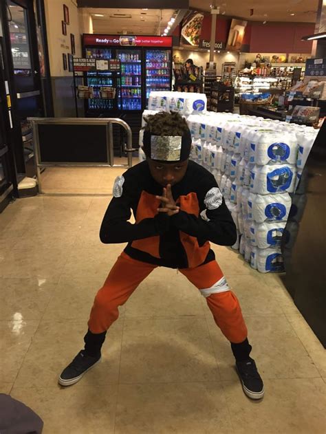 This Is A Homemade Naruto Halloween Costume That My Sons Mother Made Out Of Old Navy Sweaters