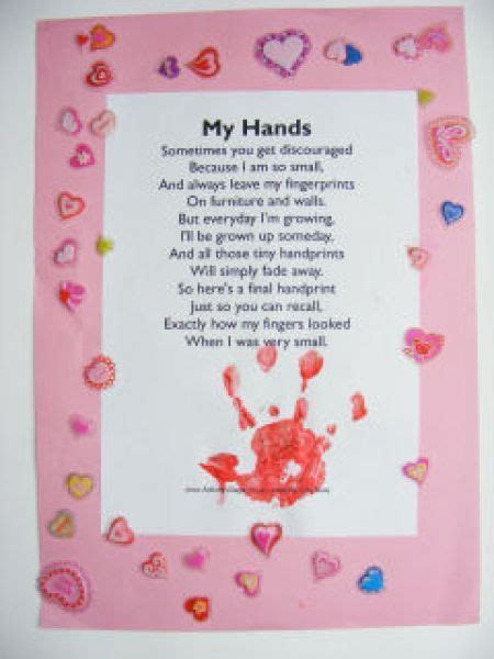 Fingerprint Poems From Kids For Mothers Day Handprint Poem Crafts For