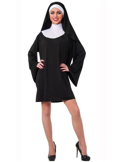 Sexy Nun Black And White Religious Costume Womens Nun Costume