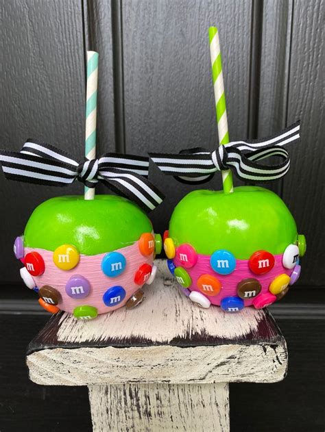 Faux Candy Apples Candied Apples Halloween Candy Apples Etsy