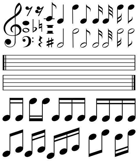Music Notes And Line Paper Template 368223 Vector Art At Vecteezy
