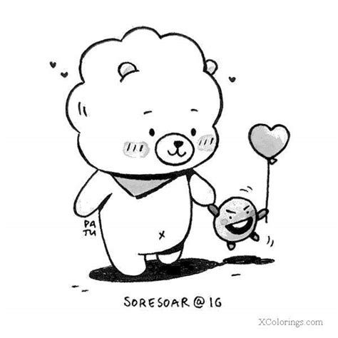 Check out this fantastic collection of bt21 rj wallpapers, with 41 bt21 rj background images for your desktop, phone or tablet. Bt21 RJ and Shooky Coloring Pages - XColorings.com