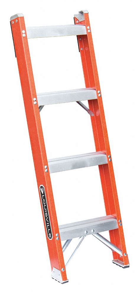 Louisville 4 Ft Fiberglass Straight Ladder 300 Lb Load Capacity 15 3