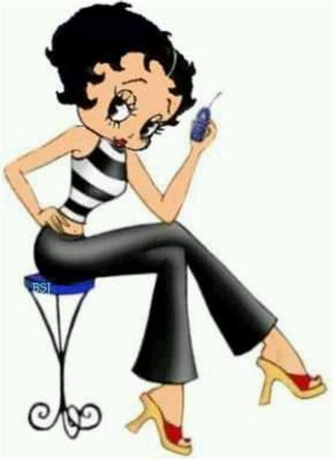 Betty Is Sitting Down Talking On Her Cell Phone ~ Bettyboop ⊱╮ Big