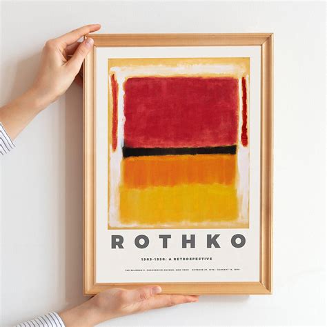 Mark Rothko Poster Exhibition Print For The Guggenheim Etsy