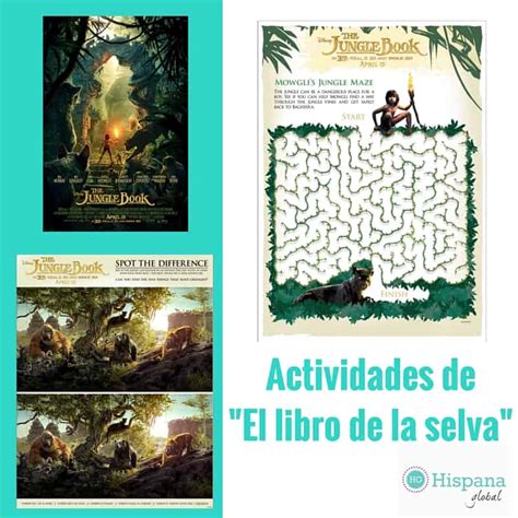actividades que puedes imprimir gratis de el libro de la selva hispana global