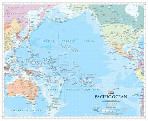 Pacific Ocean Wall Map 34 X 27 75 Laminated For Sale North Las Vegas Nv Nellis Auction