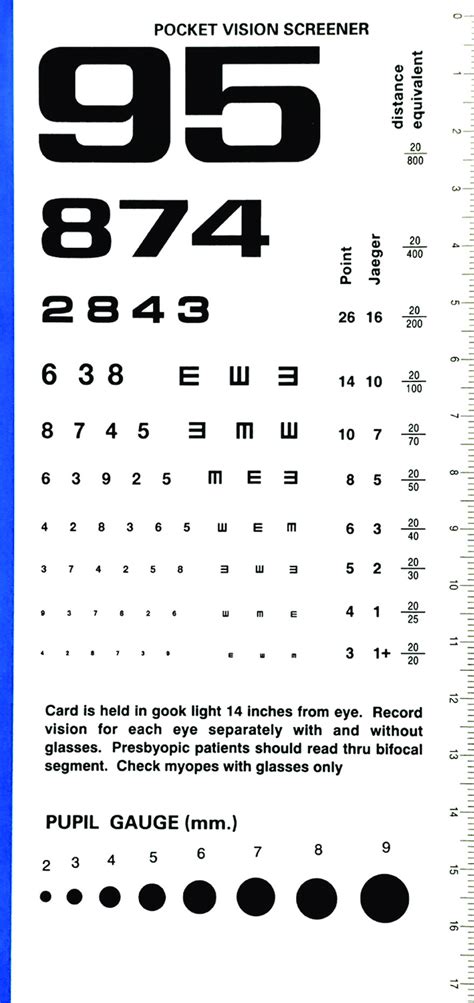 Free Printable Near Vision Chart Printable Form Templates And Letter