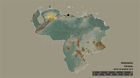 Location Of Lara State Of Venezuela Relief Stock Illustration