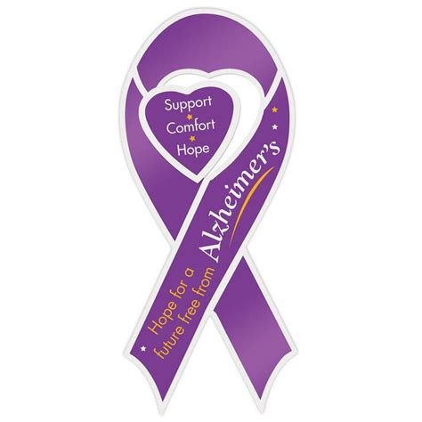 Hope For A Future Free From Alzheimers Ribbon Auto Magnet