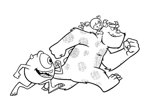 Monsters Inc Coloring Pages Sully Monsters Inc Boo Coloring Pages