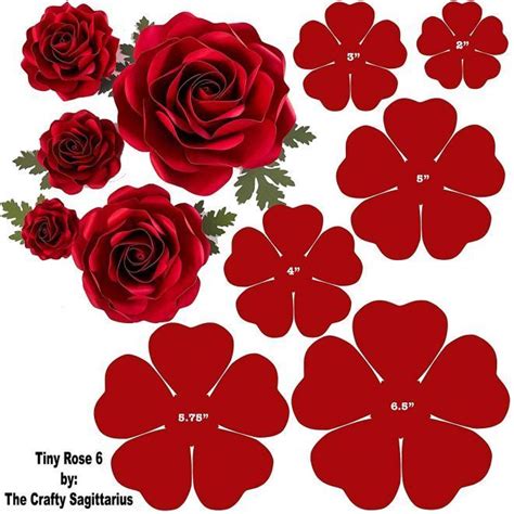 Tiny Rose 6 Plantillas De Papel De Rosas Para Bebés De 5 A 59 In