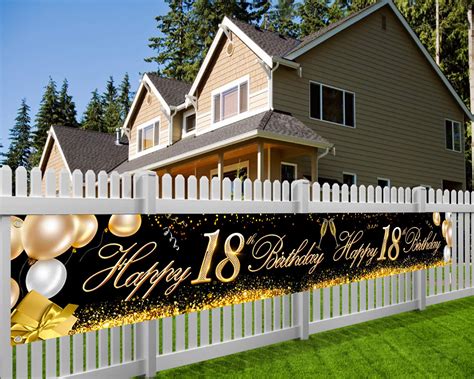 Buy Howaf Super Large Happy 18th Birthday Banner For 18th Birthday