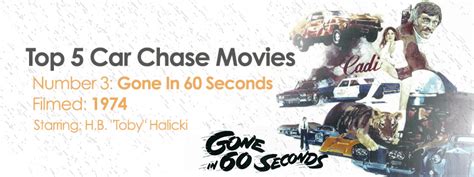 Containing the longest car chase sequence in film history (about 40 minutes), this movie takes the this movie has some of the best stunt driving you'll see, some of it unrealistic, all of it fantastic and. Gone In 60 Seconds - Top 5 Car Chase Movies