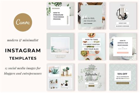 Ad Instagram Templates For Canva By Elancreativeco On Creativemarket