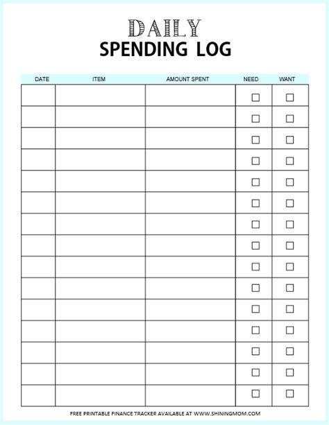 Daily Expense Tracker Printable Template Business Psd Excel Word Pdf