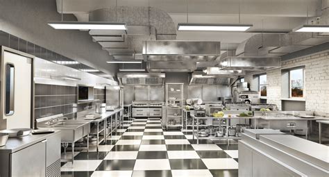 Comprehensive equipment replacement and budget program for. Restaurant equipment. Modern industrial kitchen. 3d ...
