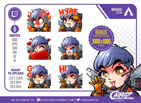 Custom Apex Legends Twitch Emotes Pack Or Bundle From Our Etsy