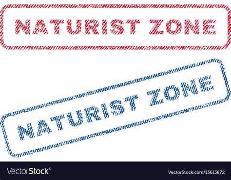 Naturist Zone Textile Stamps Royalty Free Vector Image