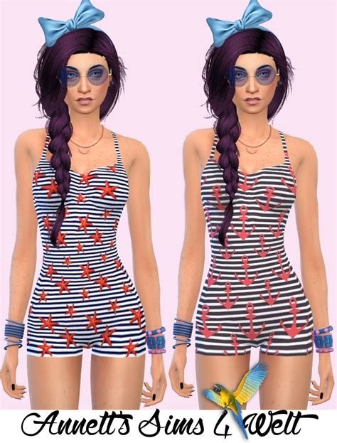 Annetts Sims 4 Welt Accessory Swimsuits Nautic