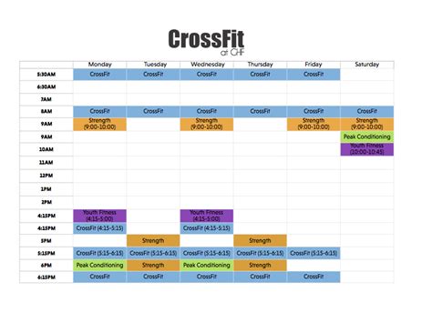 Crossfit Schedule Gainesville Health And Fitness