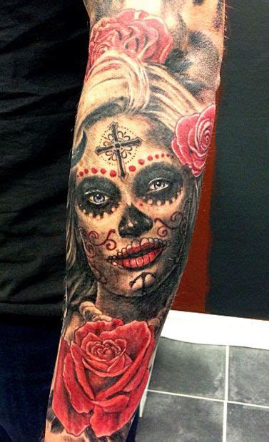 Muerte Tattoo By Pontus Jonsson Post 8922 Skull Girl Tattoo Indian Skull Tattoos Sugar