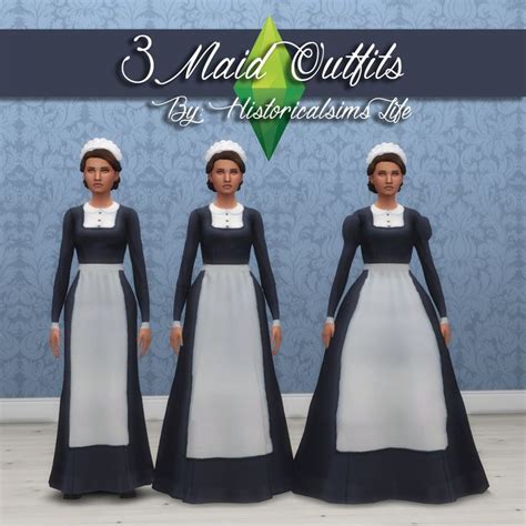 Late Victorian Edwardian Maids Uniform Maxis Match Cc Sims 4 Hot Sex