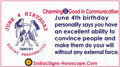 June 4 Zodiac Gemini Horoscope Birthday Personality And Lucky Things