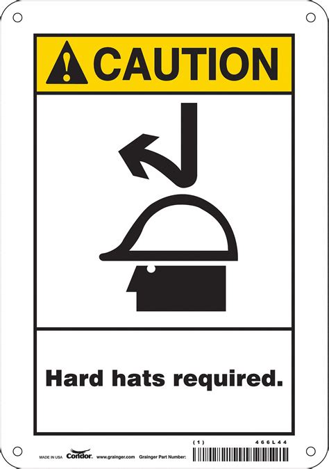 Condor Safety Sign Sign Format Ansiosha Format Hard Hats Required
