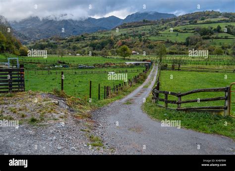Mountain Landscape In Autumn In Asturias Northern Spain Stock Photo