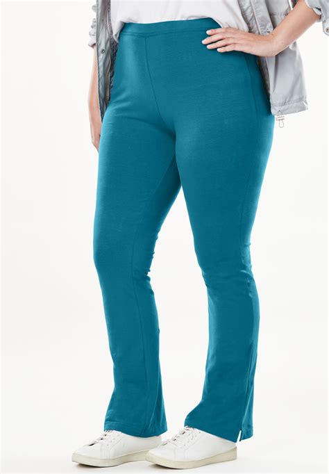 Stretch Cotton Bootcut Yoga Pant Plus Size Pants Fullbeauty