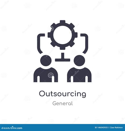 Outsourcing Icon Isolated Outsourcing Icon Vector Illustration From